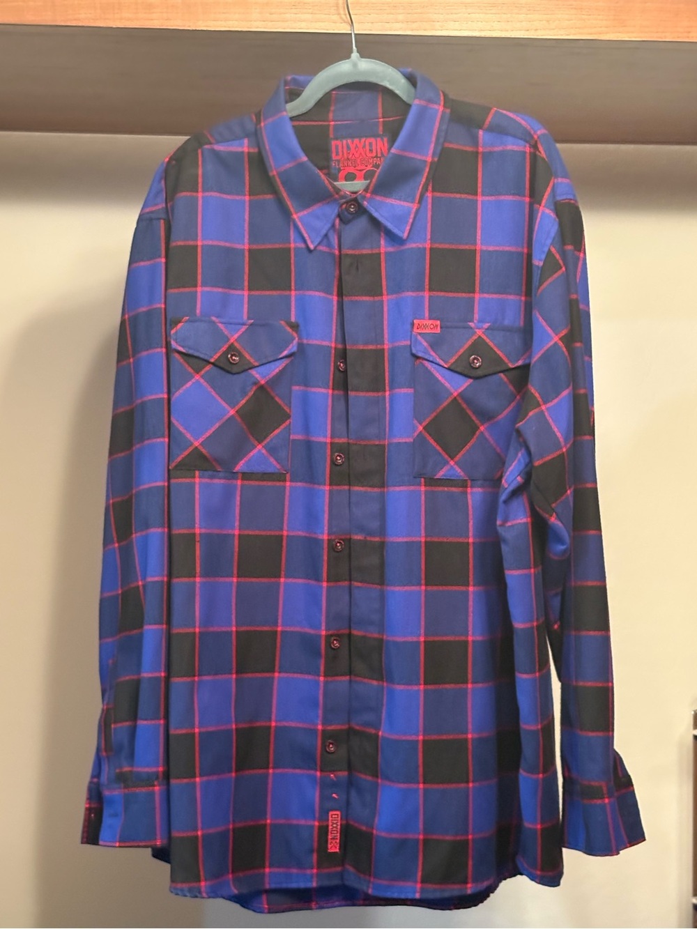 DIXXON Voorhees Blue, Black & Red Plaid Button-Down Shirt
